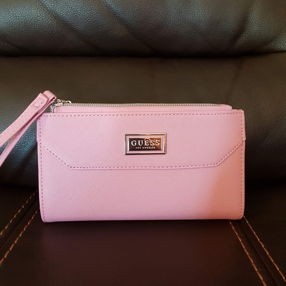 Guess Pink Phone Wallet Wristlet